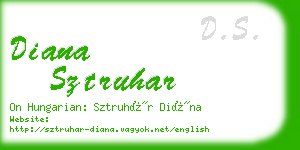 diana sztruhar business card